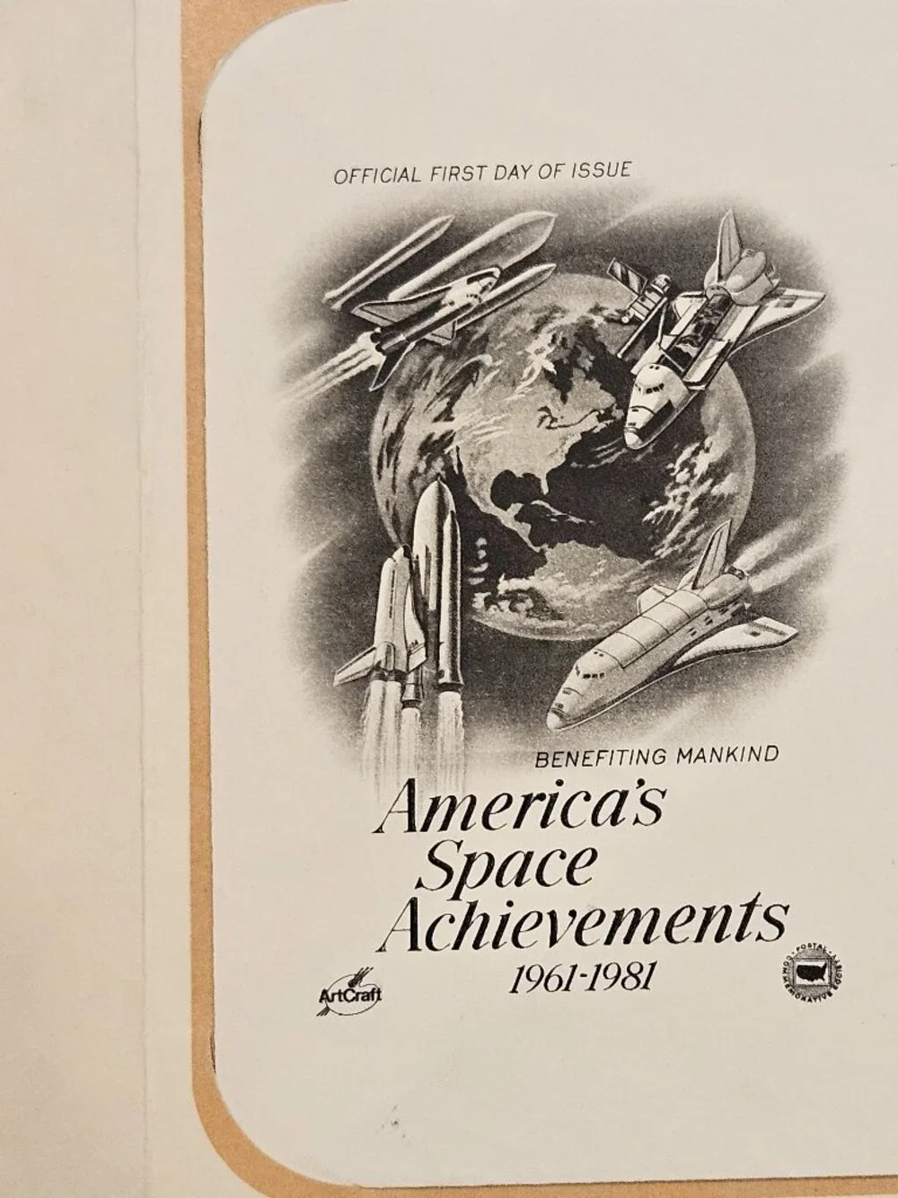 RARE COLLECTIBLE USPS 1ST DAY ISSUE COVER AMERICAS SPACE ACHIEVEMENTS NASA STAMP